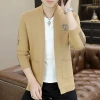 High-end embroidered knitted cardigan men's sweater jacket 2022 Autumn New Style bestseller Men's trendy outerwear cashmere sweater Application Scenario